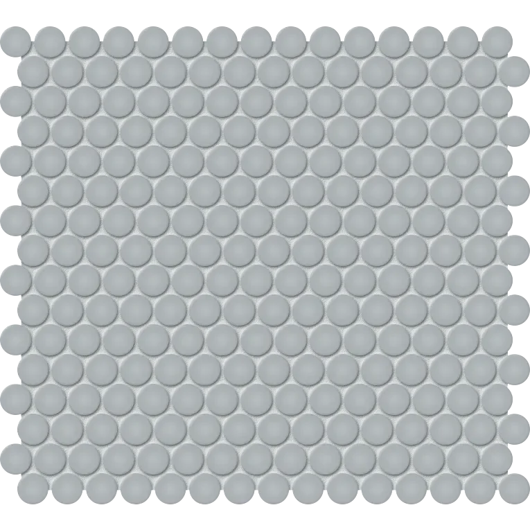 S-Series Vintage Grey Penny Round Mesh Matte Porcelain Mosaic