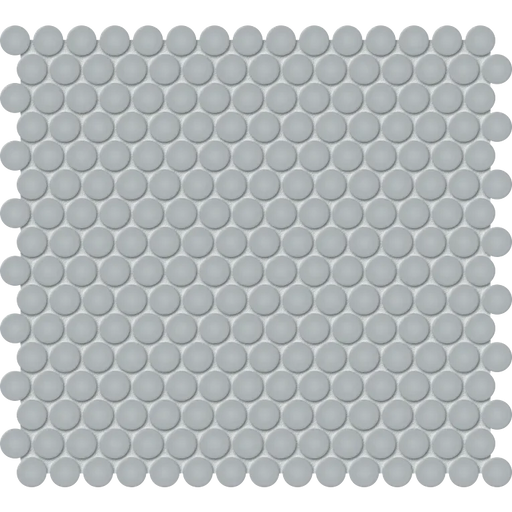 S-Series Vintage Grey Penny Round Mesh Matte Porcelain Mosaic