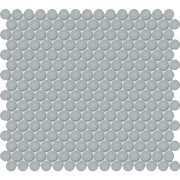 S Series Cloud Blue Penny Round Matte Ceramic/Porcelain Mosaic