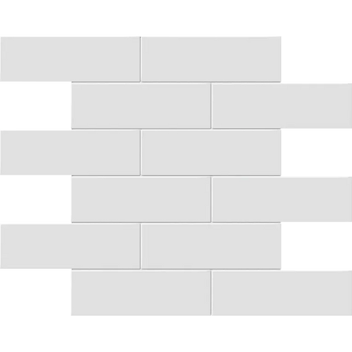 S-Series Gallery Grey 2x6 Staggered Glossy Ceramic Mosaic