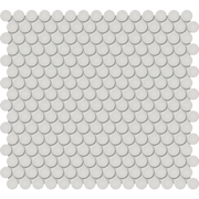 S Series Halo Grey Penny Round Matte Mesh Ceramic/Porcelain Mosaic