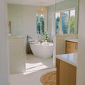 S-Series Soft Sage Scallop Mesh Glossy Ceramic / Porcelain Mosaic