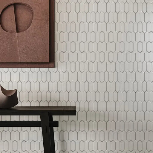 S-Series Vintage Grey 2x6 Staggered Mesh Glossy Porcelain Mosaic