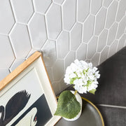 S-Series Vintage Grey Picket Mesh Glossy Porcelain Mosaic