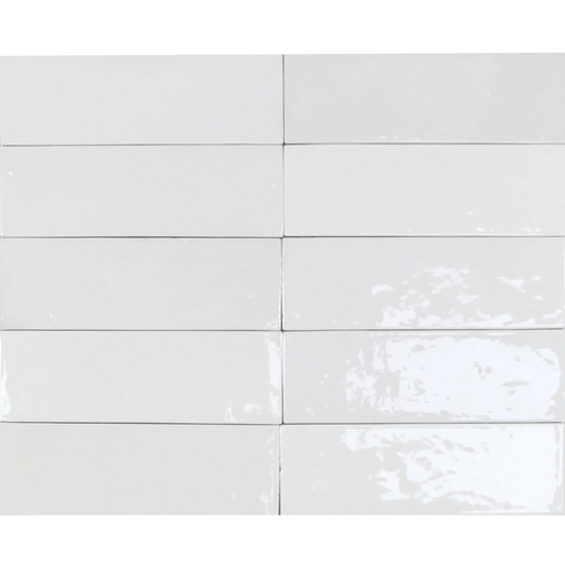Safi Collection White 0.43x6.3 Glossy Ceramic Tile Trim