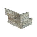 Sage Green 6x18 Corner Splitface Quartzite Ledger Stone