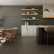 Sahara Dark 1x12 Matte 11.75x11.75 Glass Mosaic