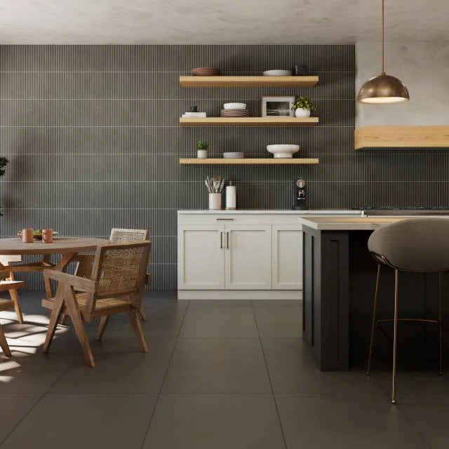 Sahara Dark 1x12 Matte 11.75x11.75 Glass Mosaic