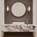 Sahara Dark 1x12 Matte 11.75x11.75 Glass Mosaic