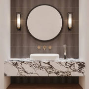 Sahara Dark 1x12 Matte 11.75x11.75 Glass Mosaic