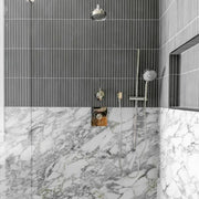 Sahara Dark 1x12 Matte 11.75x11.75 Glass Mosaic