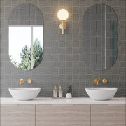 Sahara Dark Crosshatch 5/8x4 11.75x11.75 Matte Porcelain Mosaic