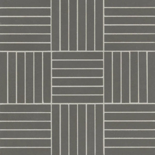 Sahara Dark Crosshatch 5/8x4 11.75x11.75 Matte Porcelain Mosaic