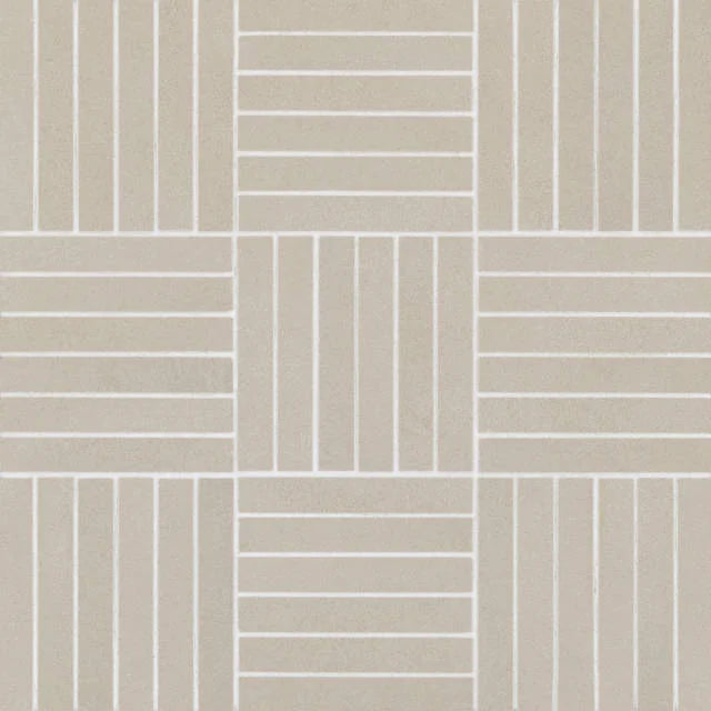 Sahara Grey Crosshatch 5/8x4 Matte Glass Mosaic