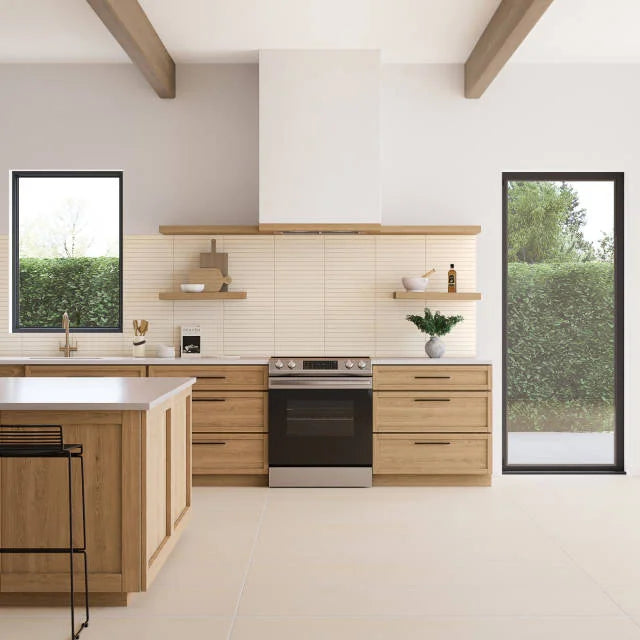 Sahara White 1x12 Matte Glass Mosaic