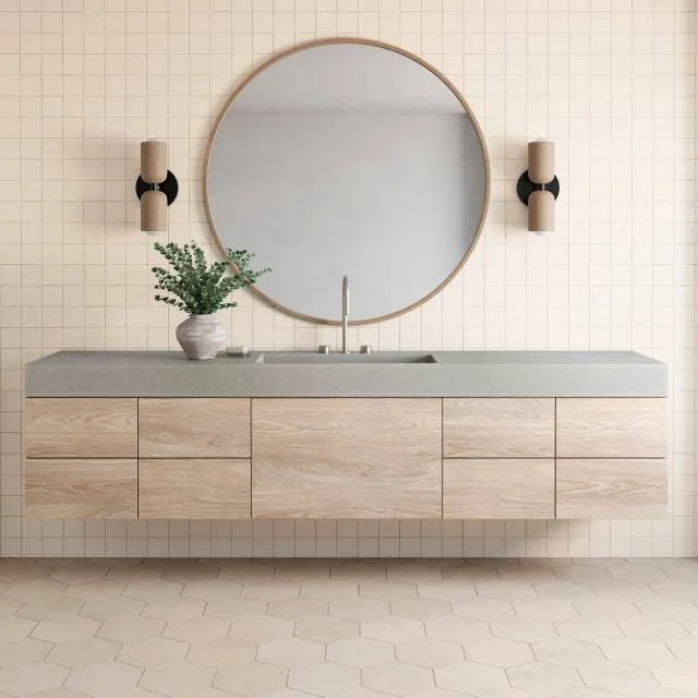 Sahara White 4x4 Square Matte Porcelain Mosaic Tile