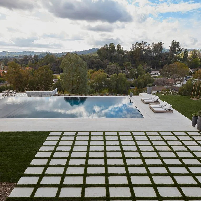 Salem Grey Renaissance 12x24 Limestone Pool Coping