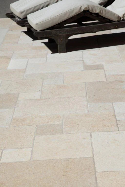 Salem Grey Tumbled Lyon Pattern Marble Paver