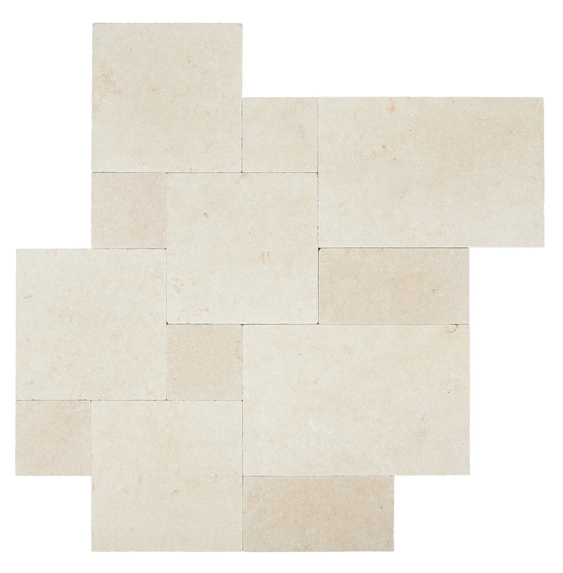 Salem Grey Tumbled Lyon Pattern Marble Paver