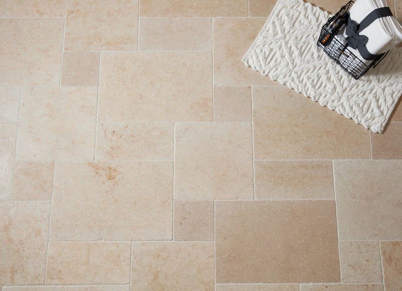 Salem Grey Tumbled Lyon Pattern Marble Paver