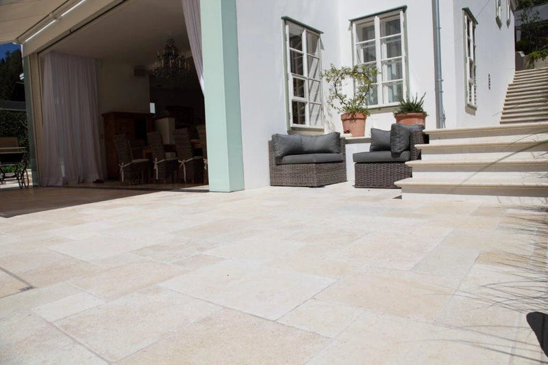 Salem Grey Tumbled Lyon Pattern Marble Paver