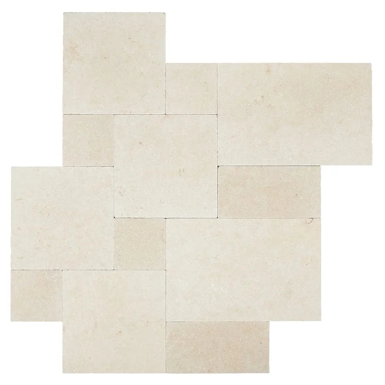 Salem Grey Tumbled Lyon Pattern Marble Paver