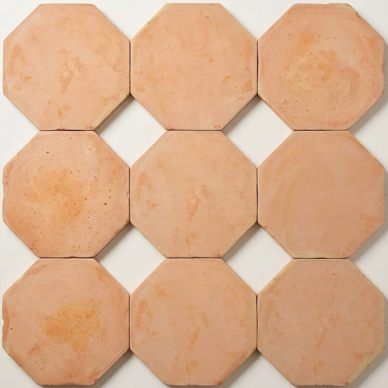 Saltillo Octagon 12x12 Terracotta Tile close-up