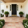 Saltillo Regular Edge 12x12 Natural Terracota Paver — Front Yard front porch