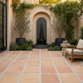 Saltillo Regular Edge 16x16 Natural Terracota Paver — Courtyard paving