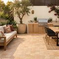 Saltillo Regular Hexagon 12x12 Natural Terracota Paver — Backyard patio