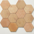 Saltillo Regular Hexagon 12x12 Natural Terracota Paver close-up