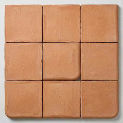 Saltillo Regular Stair Coping Corner Terracota 12x12 Natural Paver close-up