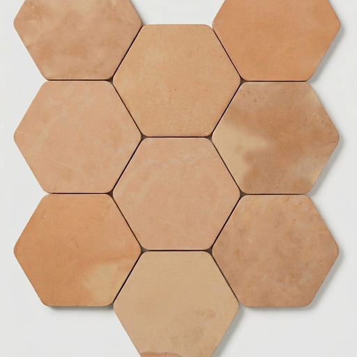 Saltillo Super Hexagon Terracota 12x12 Natural Paver close-up