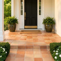 Saltillo Super Sealed 12x12 Natural Terracota Paver — Front Yard front porch