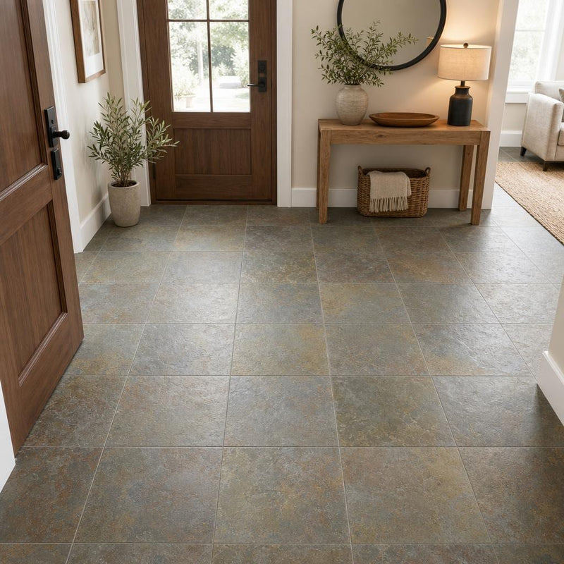 San Rio Rustic 12x12 Gauged Slate Tile — Foyer floor