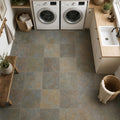 San Rio Rustic 12x12 Gauged Slate Tile — Laundry Room floor