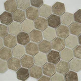 Sandhills Hexagon Pattern Misc. 0.24 Inch Recycles Glass Mosaic Tile