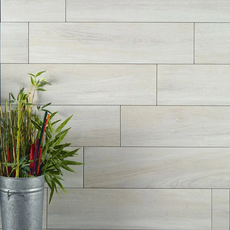 Sav Wood Bianco 4x16 Surface Bullnose Wood Look Porcelain Trim