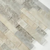 Savoy Interlocking Pattern Misc. 0.31 Inch Glass Blend Mosaic Tile