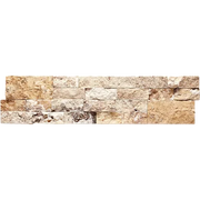 Silver/Secil 5-7/8x24 Mesh Split 3D Stack Quartzite Ledger Stone
