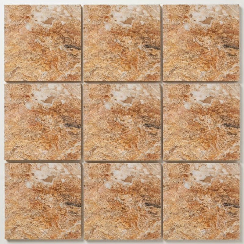 Scabos Travertine 12x12 Filled & Honed Travertine Tile close-up