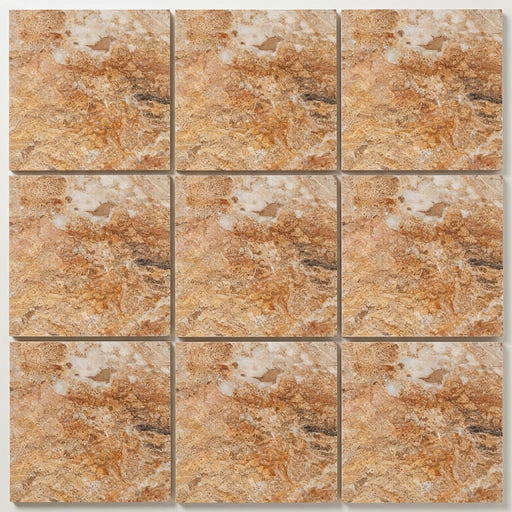 Scabos Travertine 12x12 Filled & Honed Travertine Tile close-up