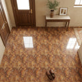 Scabos Travertine 12x12 Filled & Polished Travertine Tile — Foyer floor