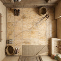 Scabos Travertine 12x12 Tumbled Travertine Tile — Mudroom floor