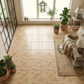 Scabos Travertine 12x12 Tumbled Travertine Tile — Sunroom floor