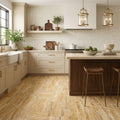 Scabos Travertine 12x24 Filled & Honed Travertine Tile — Kitchen floor