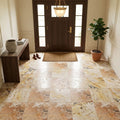 Scabos Travertine 18x18 Filled & Honed Travertine Tile — Foyer floor