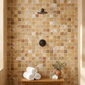 Scabos Travertine 2x2 Tumbled Travertine Mosaic — Spa spa interior