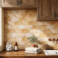 Scabos Travertine 3x6 Tumbled Travertine Tile — Laundry Room backsplash