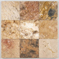 Scabos Travertine 4x4 CNC-Arched (Round-face / Wavy) Travertine Tile close-up